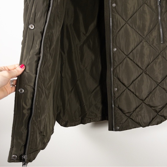 NWT Lucky Brand Quilted Faux Shearling Puffer Coat Jacket - Picture 11 of 14